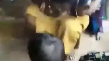 Indian women’s funny fight showing boobs and pussy to all women’s