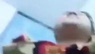 Desi fatty poses for the camera to reveal her big XXX boobs and slit