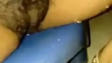 After sex Desi goes to the bathroom to wash her main XXX parts