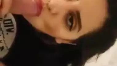 Desi NRI Wife Gives Blowjob To her Hubby In Bed