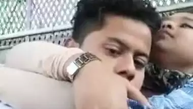 Indian woman kisses her sex partner and allows him to suck XXX nipples