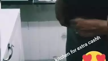 Tamil Girl Flashing the Kitchen