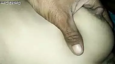 Indian female uncovered her XXX boobs for sex partner to touch them