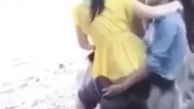 Asian cute girl fucking outdoor park