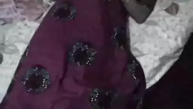 Man wakes the Desi wife up to make her show panties in the porn video