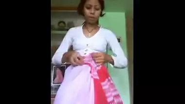 Dilettante legal age teenager hotty undresses off on video chat for her boyfriend