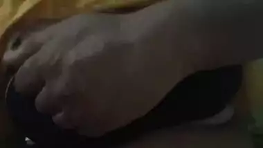 Desi wife big boobs pressing and showing by hubby in different bra 1