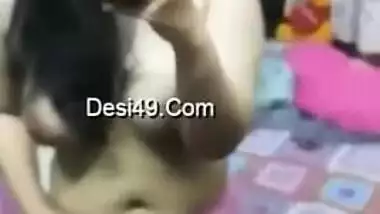 Woman films herself with naked tits and pulls panties down for sex BF