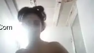 Busty Desi woman shows off her XXX tits and vagina from different angles