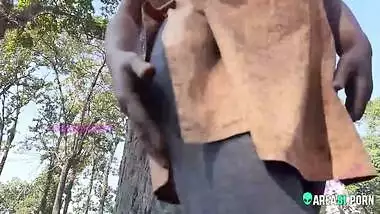Wife and local guy Insatiable outdoor sex at jungle - Hindi Clear Audio