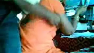 Satin Saree Aunty