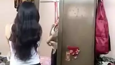 Young Desi woman bares her XXX body in front of mirror and sex camera