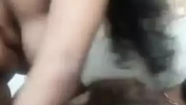 Indian with curly hair has sex with bearded guy and lays her boobs bare