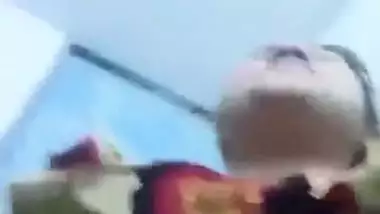 Desi fatty poses for the camera to reveal her big XXX boobs and slit