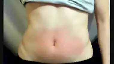 the first video of Paula at 18 years old Belly punch & navel part 2