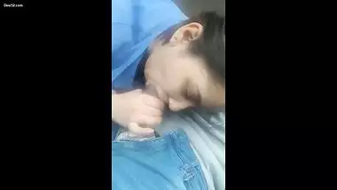 Neha bhabi in car sucking hubby cock