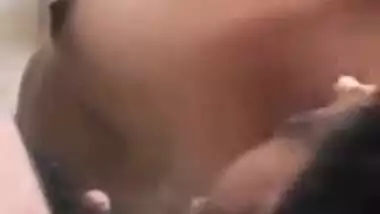 Desi wife sucks XXX dick and receives cum on her boobs in MMS video