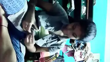 An 18 yr old girl records her first desi sex video