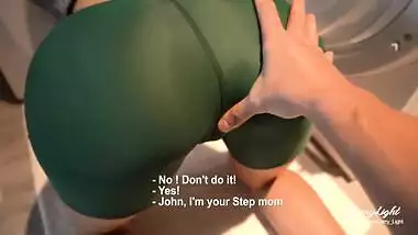 Step Son fucked Step Mom while she is stuck in washing machine Facial Cum in Mouth / Dad is not home