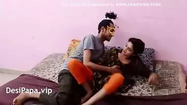 18 Year Old Indian Teen With Natural Tits Desi Sucks And Fucks Before Bed Time