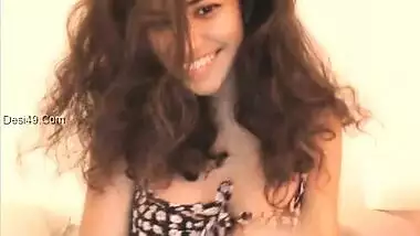 Indian female works as a XXX webcam model proving her boobs are real