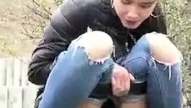 NRI Girl Peeing Via Shaved Pussy
