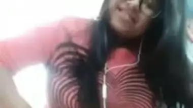 Hot Indian Girl fingering pussy video call with lover