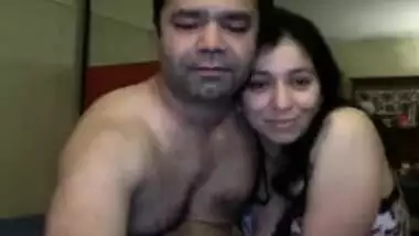 South Indian wife Sughandi in car with her...