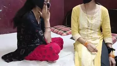 Sucking cock and fucking both the fighting wives in turn ! Desi threesome Porn In Hindi