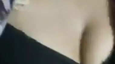 Sexy Desi love displays XXX sized melons in close-up porn shooting