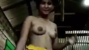 Village beauty girl showing her nude