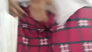 Indian Desi Collage Girl Open College Dress In Bathroom Looking Very Horny