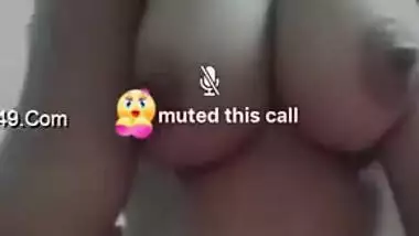 Indian woman is happy to flaunt natural tits in front of online men