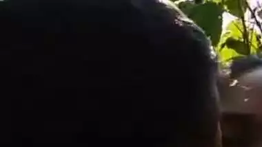 Desi Girl Boobs suck and smooch by Bf in jungle