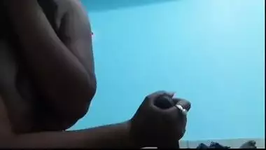 Indian house wife blowjob to husbands friend which she receives as a dare