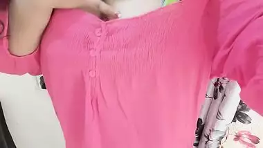 Horny Desi Indian Bhabhi With Big Boobs And Juicy Nipples Shows Them In Her Bedroom Part 1 With Huge Boobs