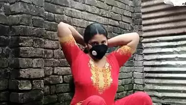 Shower scene of Bangladeshi village girl akhi looking beautiful with sexy dress. Teen hot girl is bathing in the bathroo